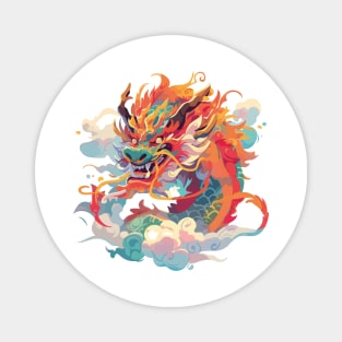 Colourful Chinese Dragon Magnet